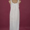 Star Dreamer White cotton nightgown Embroidery on bodice ¾ length Star Dreamer Dawhaven Australia