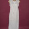 Star Dreamer White cotton nightdress Embroidery on bodice Small pearly buttons ¾ length