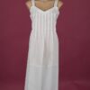 Star Dreamer White cotton nightgown Embroidery on yoke ¾ length Dawhaven Australia