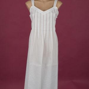 Star Dreamer White cotton nightgown Embroidery on yoke ¾ length Dawhaven Australia