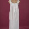 Star Dreamer long sleeveless cotton nightdress, ribbon, embroidery and button through front Star Dreamer