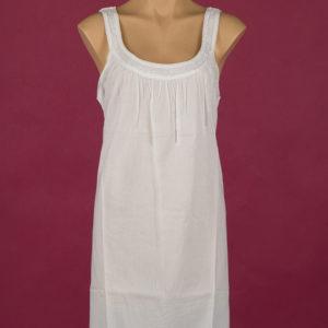 Star Dreamer short 100% cotton nightgown, white embroidery, sleeveless. Dawhaven Australia