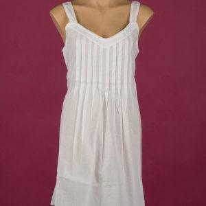 Star Dreamer short cotton nightgown, white embroidery, pin tucks and lace. Dawhaven Australia